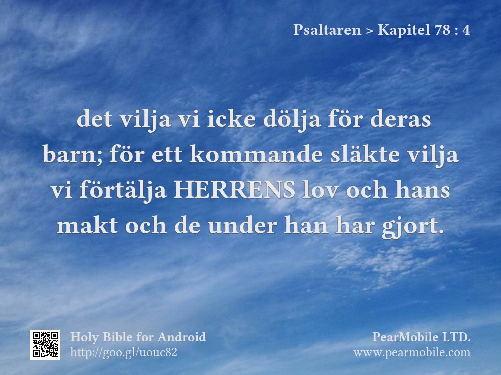 Psaltaren, Kapitel 78:4